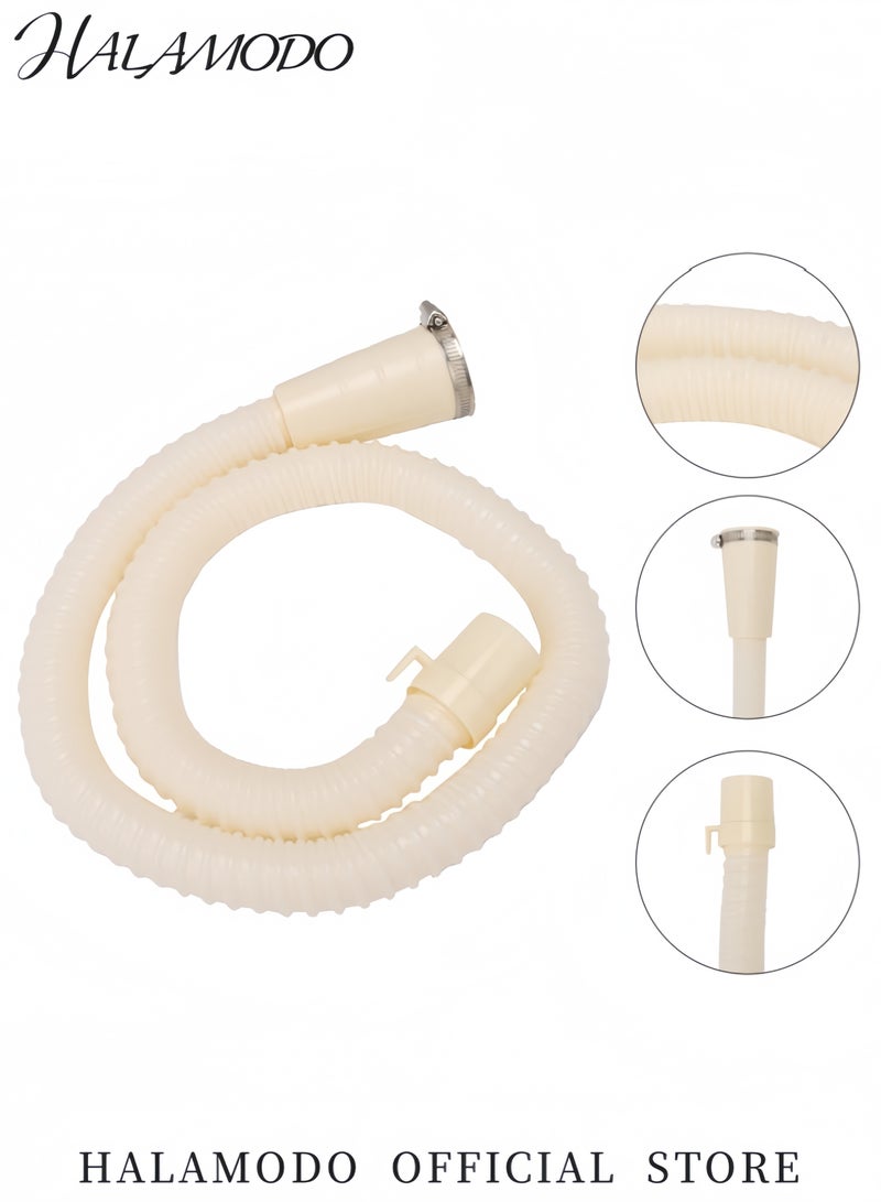 HALAMODO Washing Machine Drain Hose Extension Flexible PP Discharge Hose Durable EVA Material Multifunctional Hose-Outlet Compatible with Most Front-Loading Washers Easy Installation - Image 2