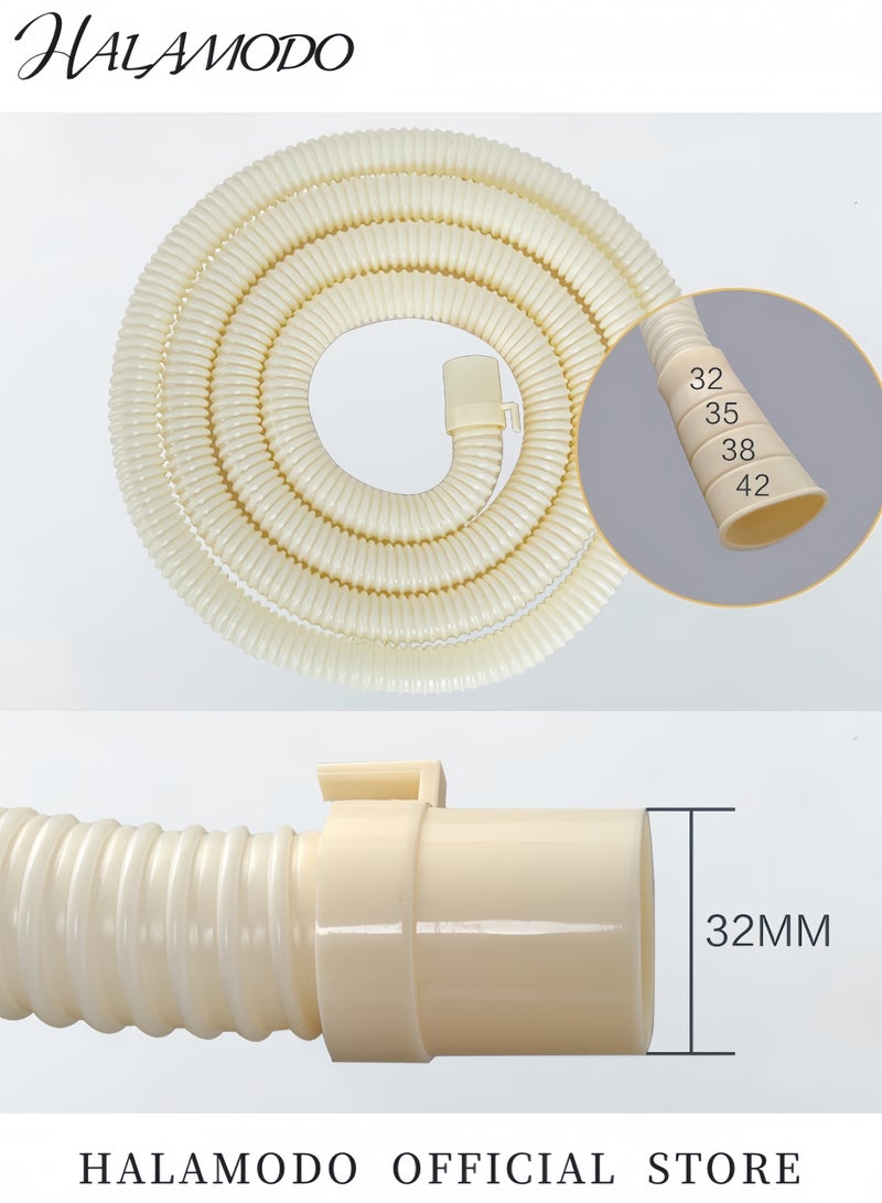 HALAMODO Washing Machine Drain Hose Extension Flexible PP Discharge Hose Durable EVA Material Multifunctional Hose-Outlet Compatible with Most Front-Loading Washers Easy Installation - Image 3