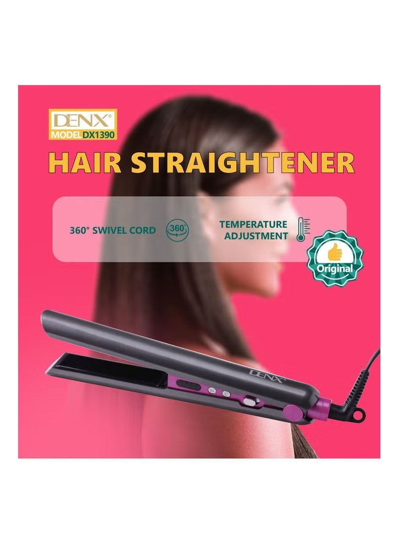 Denx Hair Straightener with Rapid Heating – Ceramic & Tourmaline Plates, Adjustable Temperature, Smooth Glide Styling for Frizz Control & Long-Lasting Shine - Image 5