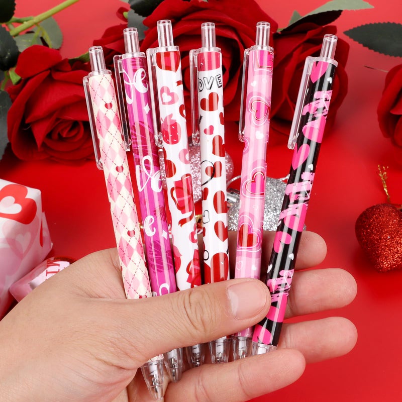 CCINEE 36pcs Valentine'S Day Ballpoint Pens Bulk, Heart Gel Ink Pens for Adult Novelty Retractable Pen for Office School Valentines Day Stationary Holiday Coworkers Gift - Image 5