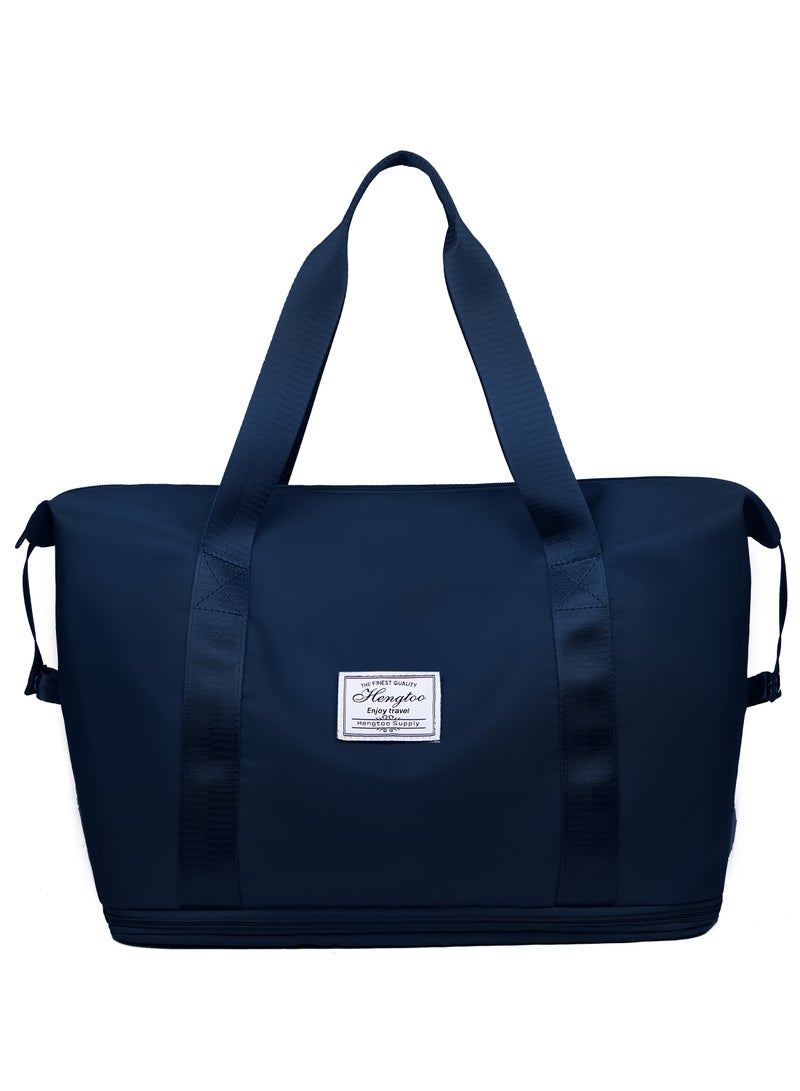 ZAAPPY Oxford Fabric Expandable Unisex Travel Lightweight Hand Luggage Duffel Bags Large Capacity Waterproof Shoulder Bag Wet Pocket Best Overnight Bag for Travel Sports Gym Holiday - Image 1