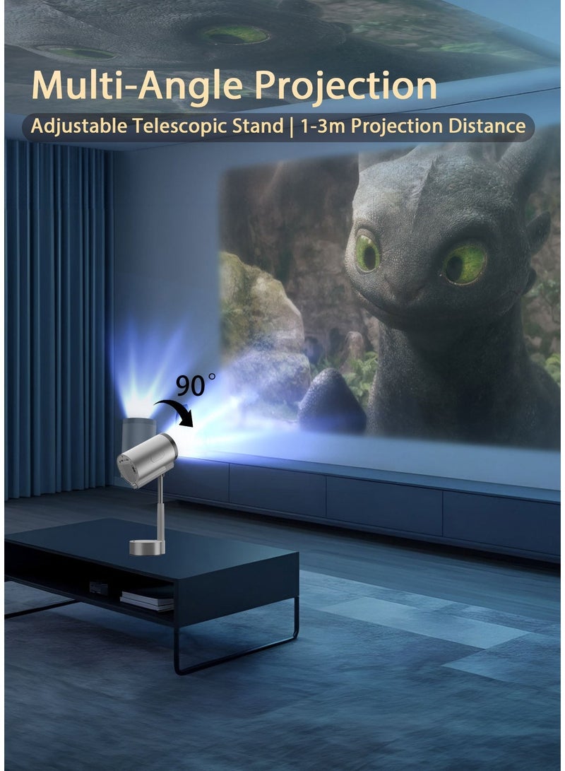 بورودو جهاز عرض سمارت LUMIO FHD 100"، واي فاي وبلوتوث، أندرويد 13، لوحة LCD بحجم 2.69"، دقة 4K، 180 لومن ANSI، مكبر صوت مدمج 3 واط، واجهة HDMI/USB-A/مدخل صوت 3.5 مم، مناسب للتخييم والأنشطة الخارجية - Image 5