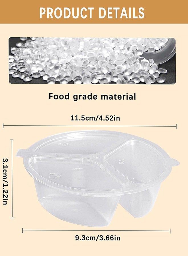 3 عبوات للوجبات الخفيفة مع أغطية، 10 عبوات لتخزين الطعام قابلة لإعادة الاستخدام، علب بينتو مانعة للتسرب قابلة لإعادة الاستخدام، عبوات لتخزين الصلصة للسفر في العمل المدرسي - Image 2