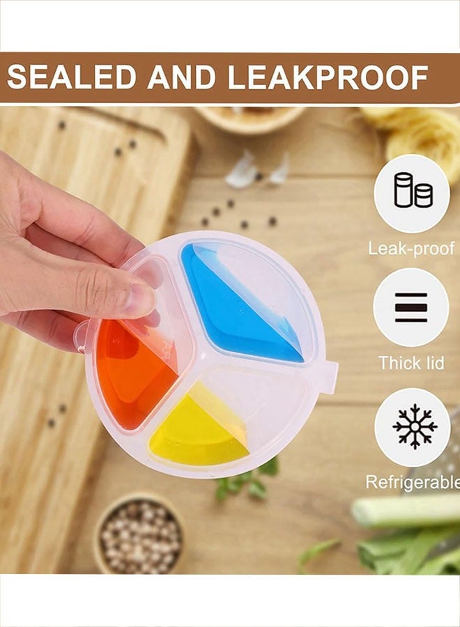 3 عبوات للوجبات الخفيفة مع أغطية، 10 عبوات لتخزين الطعام قابلة لإعادة الاستخدام، علب بينتو مانعة للتسرب قابلة لإعادة الاستخدام، عبوات لتخزين الصلصة للسفر في العمل المدرسي - Image 4