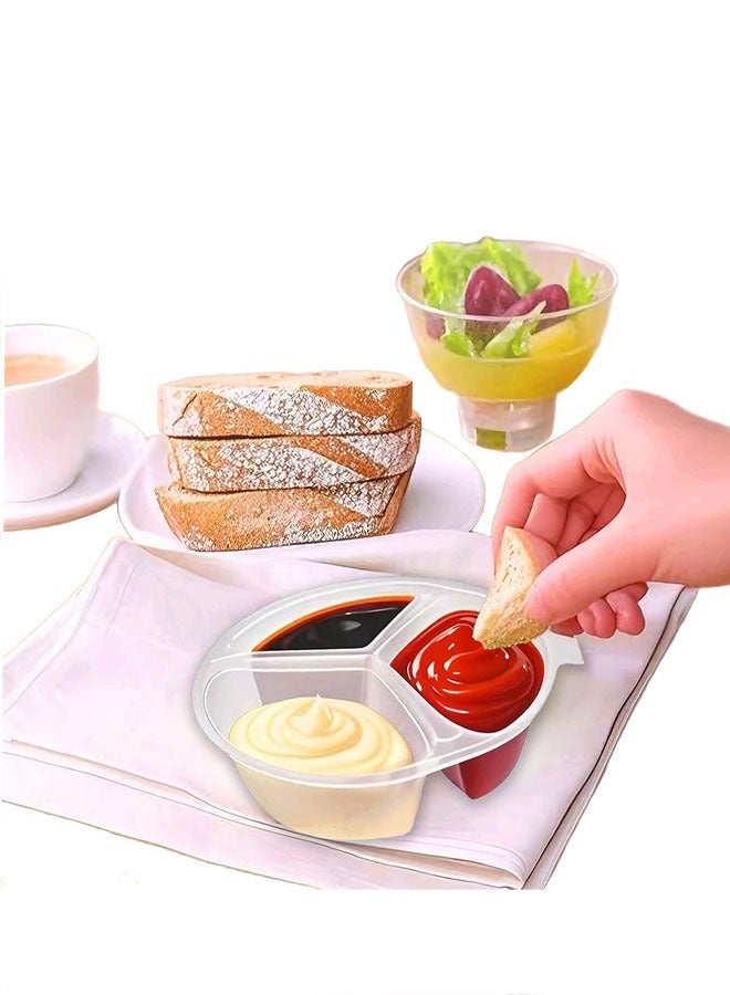 3 عبوات للوجبات الخفيفة مع أغطية، 10 عبوات لتخزين الطعام قابلة لإعادة الاستخدام، علب بينتو مانعة للتسرب قابلة لإعادة الاستخدام، عبوات لتخزين الصلصة للسفر في العمل المدرسي - Image 5