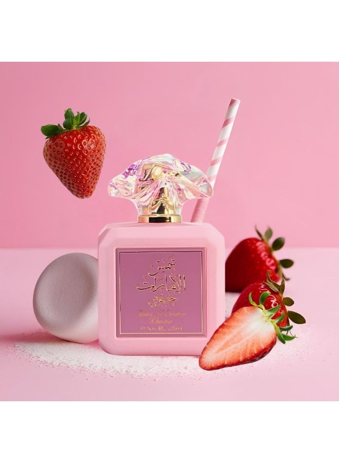 ارض الزعفران Pink Blush Shams Al Emarat Khususi, Marshmallow Blush Parfum For Women, Eau de Parfum - 100 مل (3.4 أوقية) عطر عربي رومانسي وحلو - رائحة ساحرة ملفوفة في زجاجة وردية - Image 2