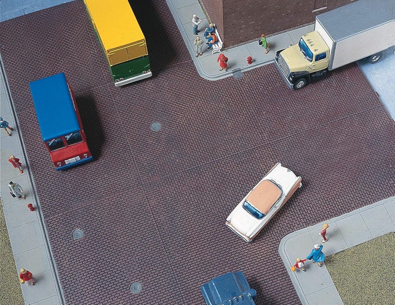 Cornerstone Walthers HO Scale Full Set Brick Street System Model Kit - Image 1