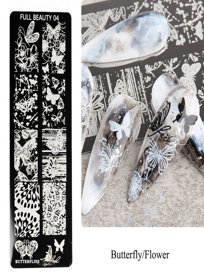 SILPECWEE 6Pcs Nail Stamp Plates Heart Natural Flower Ocean Design Nail Stamping Templates Manicure Salon&DIY Accessories - Image 5