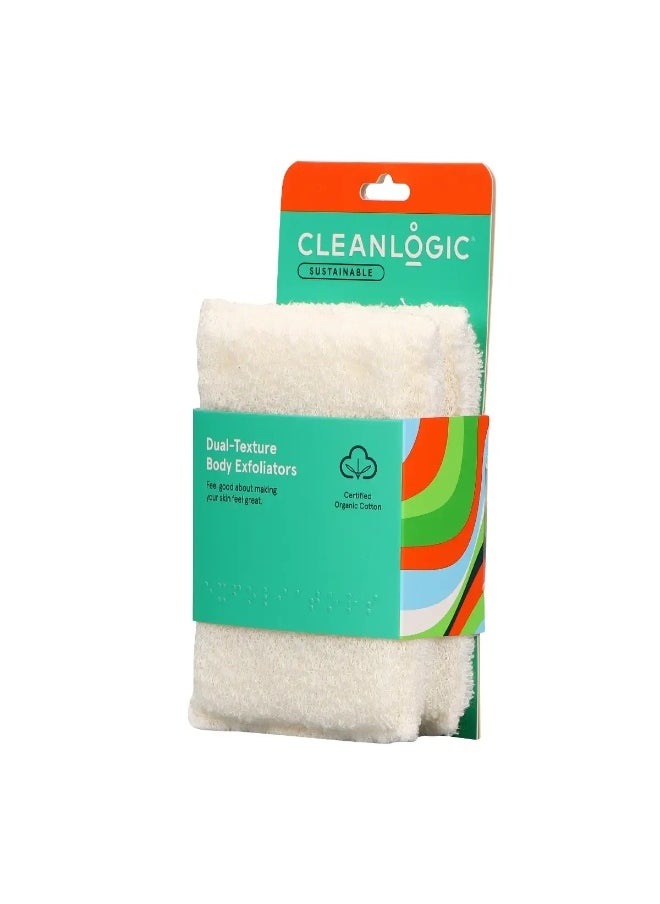 Sustainable Dual Texture Body Exfoliator 2 Pcs Pack