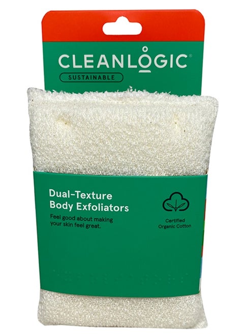 Sustainable Dual Texture Body Exfoliator 2 Pcs Pack