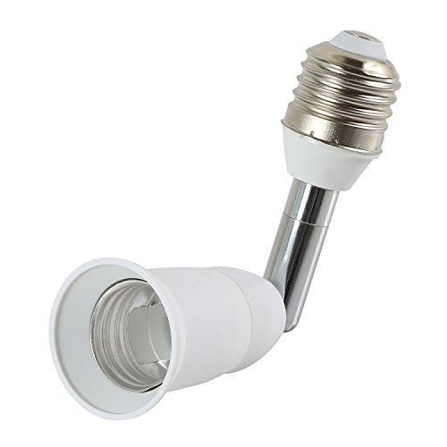 ELECTOP Light Socket Extender 90 Degree Bending E27 to E27 Bulb Base Lamp Holder 180 Degree Adjustable Adapter - Image 1
