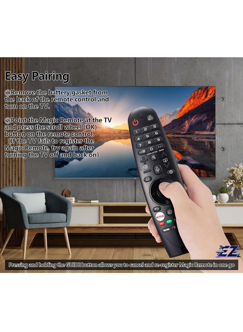ELTRAZONE Magic Remote Control AKB75855501 MR20GA for LG Smart TV, AN-MR20GA for LG Magic Remote Control with Voice Recognition and Pointer with battery - Image 2