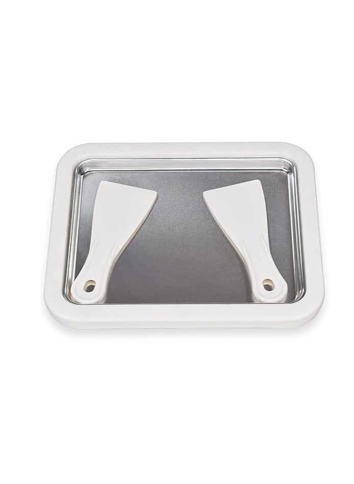 BM SATELLITE Instant Ice Cream Roll Maker – Cold Plate with 2 Spatulas for DIY Rolled Ice Cream, Frozen Yogurt, or Gelato – Easy-to-Use Pan for Homemade Cold Desserts - Image 3