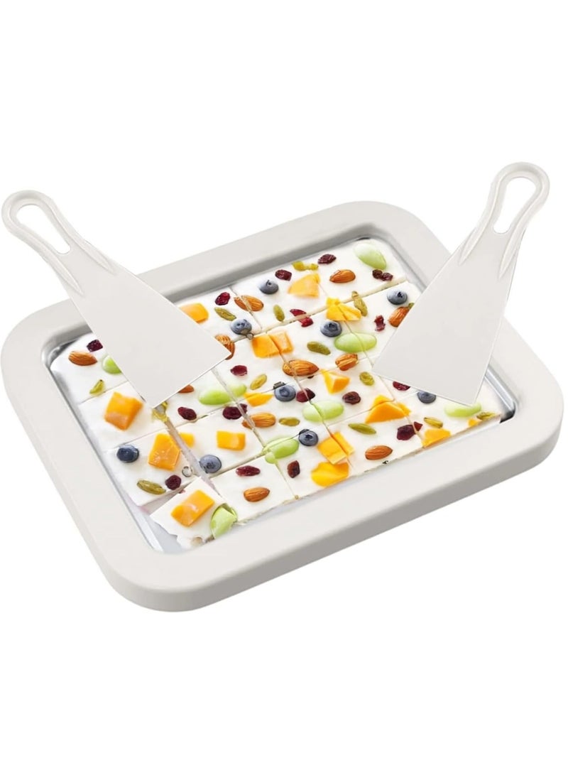 BM SATELLITE Instant Ice Cream Roll Maker – Cold Plate with 2 Spatulas for DIY Rolled Ice Cream, Frozen Yogurt, or Gelato – Easy-to-Use Pan for Homemade Cold Desserts - Image 2