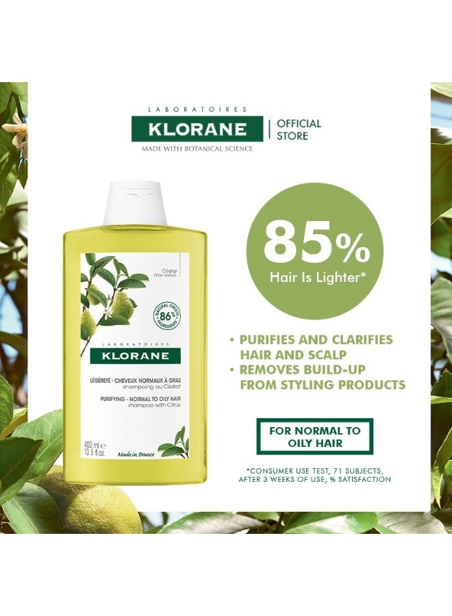 Klorane Citrus Pulp Light Shampoo - Oily Scalp (400ml) - Image 2