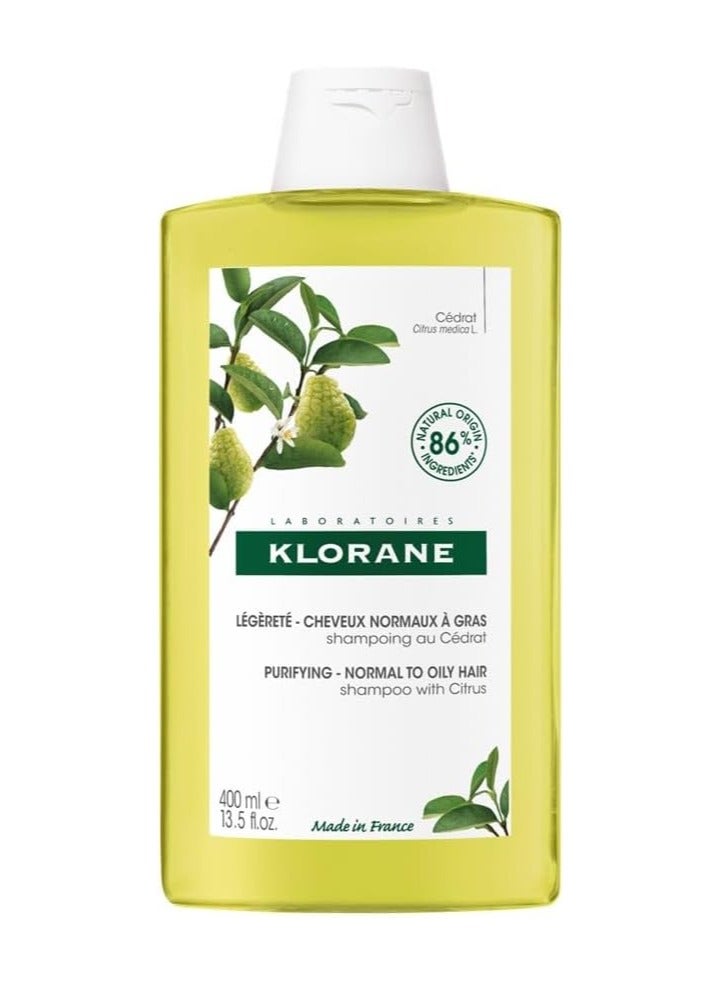 Klorane Citrus Pulp Light Shampoo - Oily Scalp (400ml) - Image 1