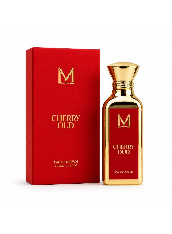 VM PERFUMES Cherry Oud Eau de Parfum for Women 100ml – Luxurious Cherry, Turkish Rose, Leather & Oud Fragrance - Image 1