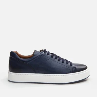 Hotiç 02AYH292340A680 GENUINE Leather Navy Blue Men's Casual Shoes
