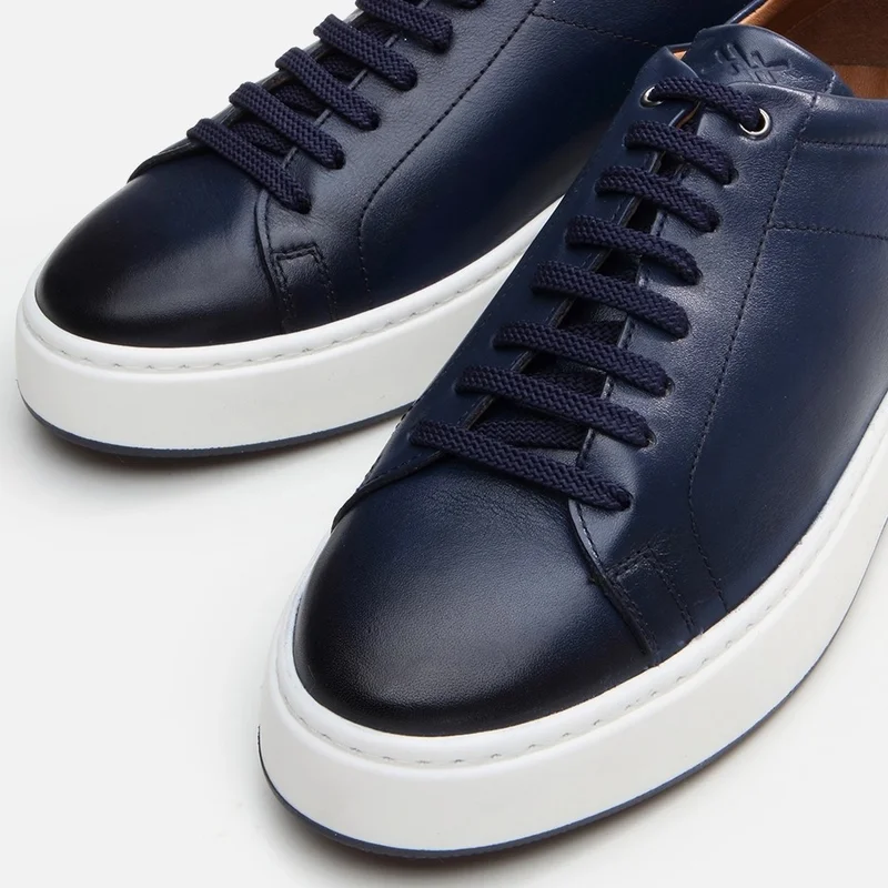 Hotiç 02AYH292340A680 GENUINE Leather Navy Blue Men's Casual Shoes
