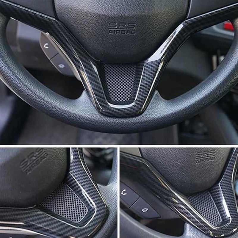 Wivplex Carbon Fiber Steering Wheel Cover Trim for HR-V 2014-2020 - Image 4