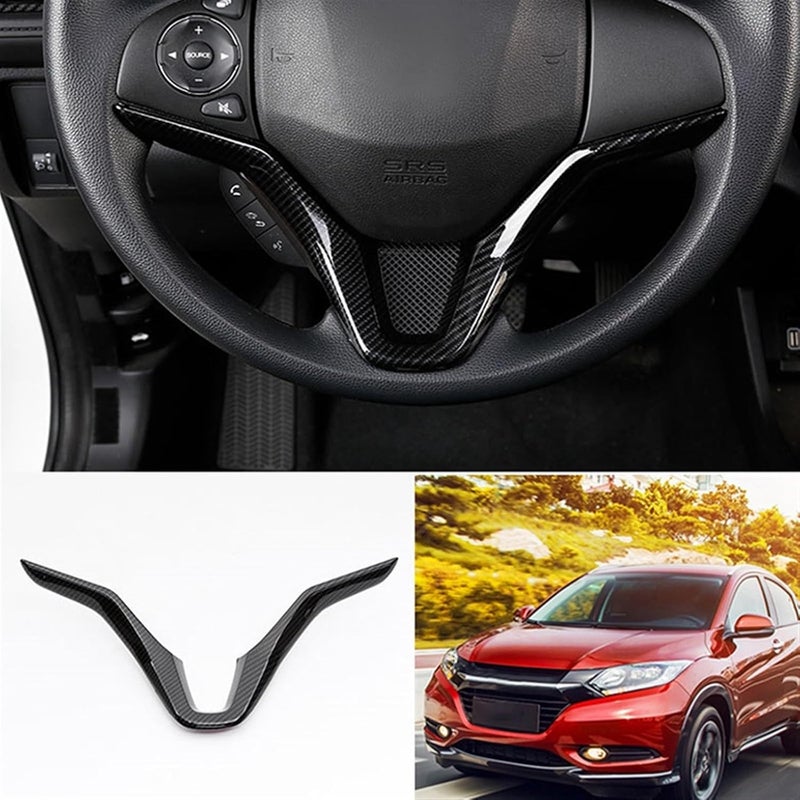 Wivplex Carbon Fiber Steering Wheel Cover Trim for HR-V 2014-2020 - Image 2