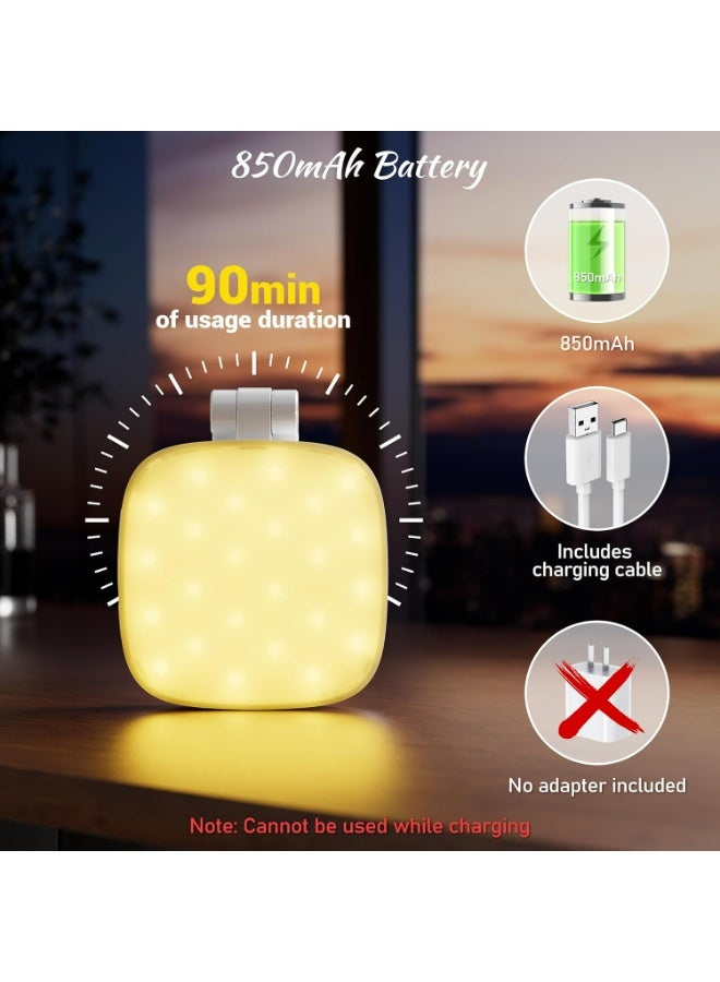 Sisily Magnetic Selfie Light for Phone: 5 Led Mode with Mirror Compatible for iPhone & Android - Rechargeable Portable Fill Light for Photography/Video Recording/Conference/Vlog/Makeup (white)  - Image 5