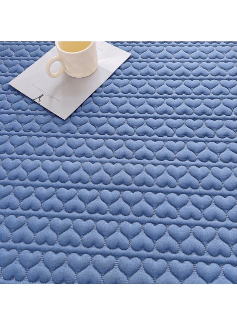 Huitich Waterproof Fitted Bedding Topper Set 200 x 200 CM  - Blue Protect Your Mattress and Pillows Includes 2 Pillowcases  - Image 4