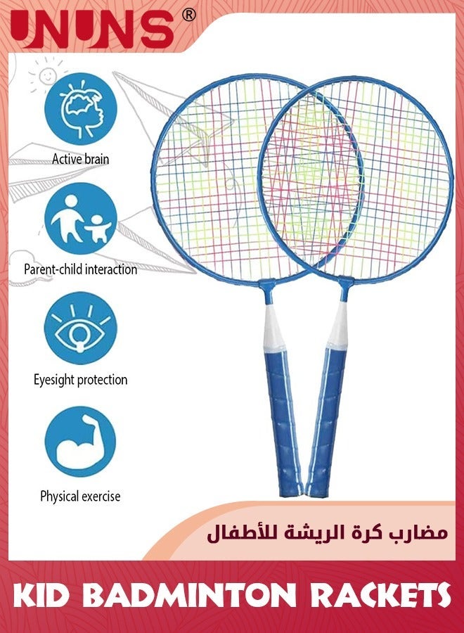 UNUNS Badminton Racket For Children,Shuttlecocks Racquet Sports Set With 4 2 Table Tennis And 1 Carrying Bag,Badminton Professionals Beginners Players Kids,Indoor Outdoor Game  - Image 2