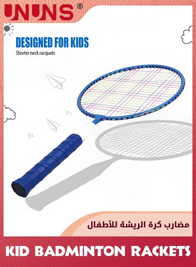 UNUNS Badminton Racket For Children,Shuttlecocks Racquet Sports Set With 4 2 Table Tennis And 1 Carrying Bag,Badminton Professionals Beginners Players Kids,Indoor Outdoor Game  - Image 3
