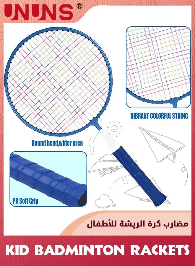 UNUNS Badminton Racket For Children,Shuttlecocks Racquet Sports Set With 4 2 Table Tennis And 1 Carrying Bag,Badminton Professionals Beginners Players Kids,Indoor Outdoor Game  - Image 5