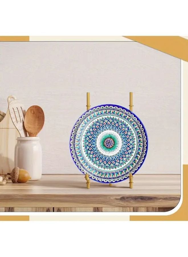 Yellow Metal Easel Stand Modern Tripod Display Holder For Photo Frame Book Plate - Image 5