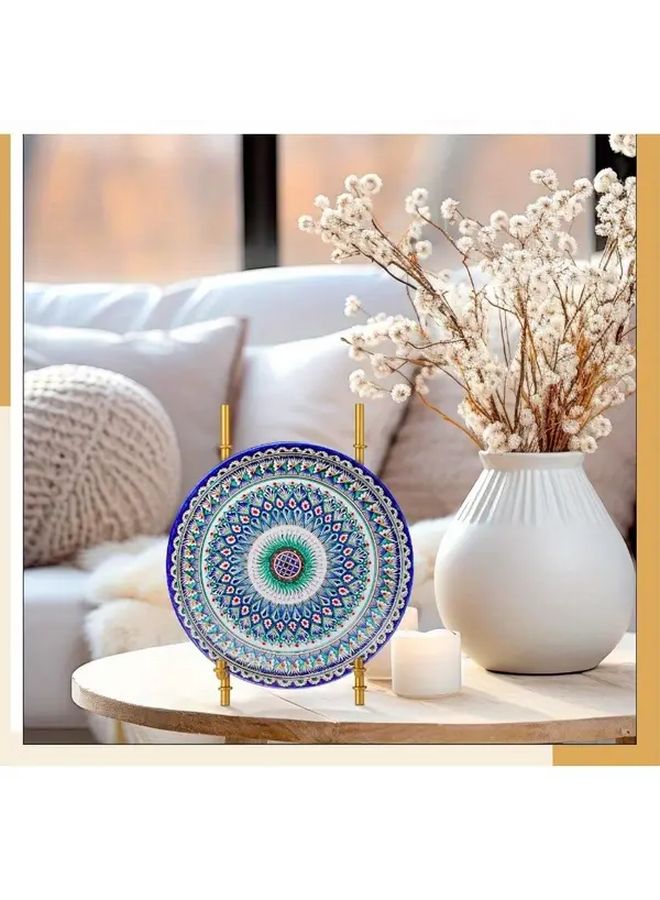 Yellow Metal Easel Stand Modern Tripod Display Holder For Photo Frame Book Plate - Image 3