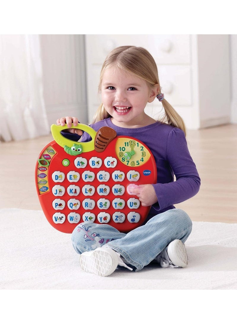 VTech - ABC Learning Apple | Excellent Toddler Toy for Kids 2+ Years, Toddler Tablet with A-to-Z Alphabet and Time | 8 Learning Modes, Multiple Tunes | Red - Image 2