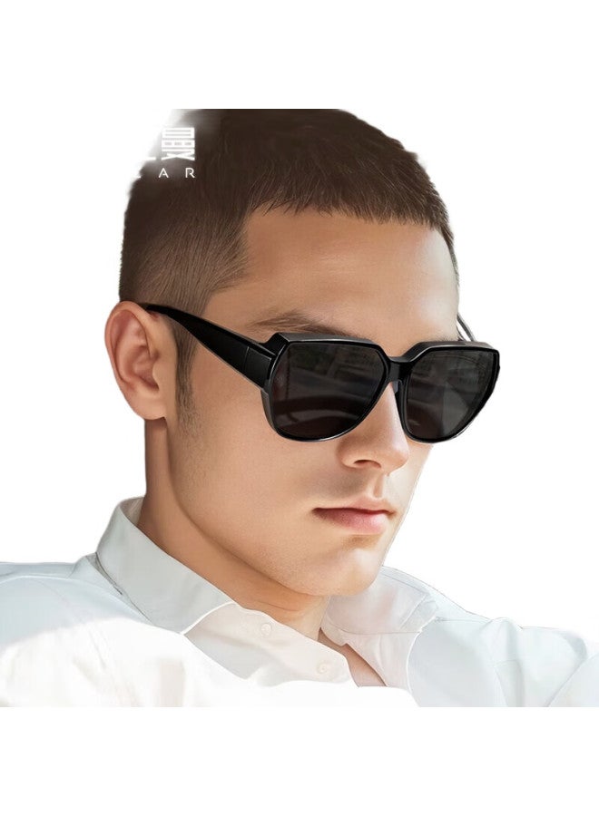 CAXMAN Myopia Glasses Specialized Clip-On Sunglasses For Men And Women, Polarized Sunglasses For Driving, Uv Protection Glasses 3033B01 - Image 1