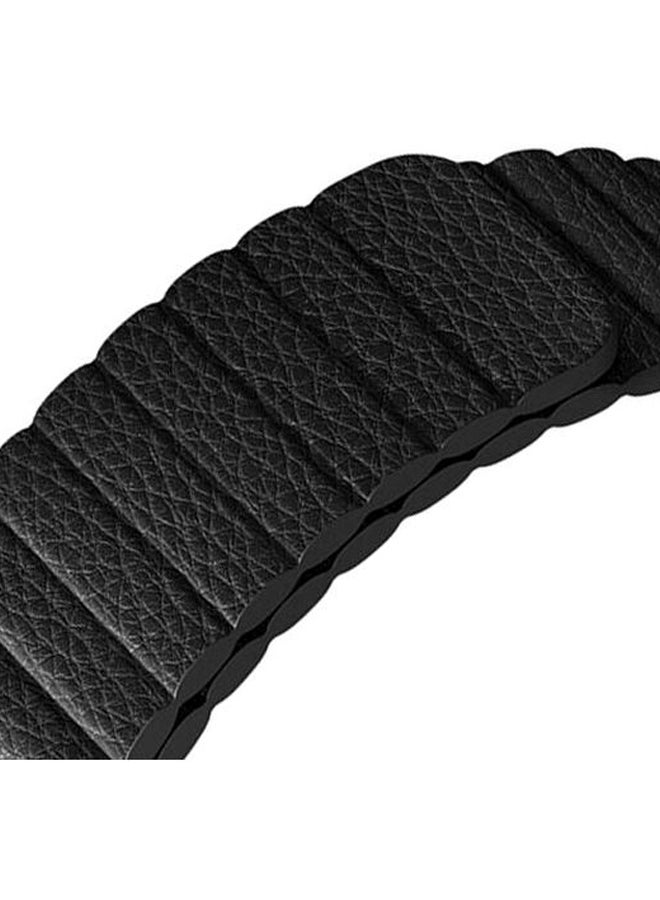Magnetic Leather Band For Apple Watch 38/40/41mm Black - Image 3