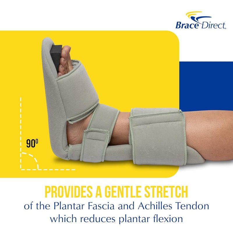 Brace Direct Padded Night Splint 90 Degree Sleeping Boot - Immobilizing Stretching Support for Plantar Fasciitis, Drop Foot, Achilles Tendonitis, Heel Spurs, Medium (US Shoe Men 7.5-10.5 / Women - Image 5