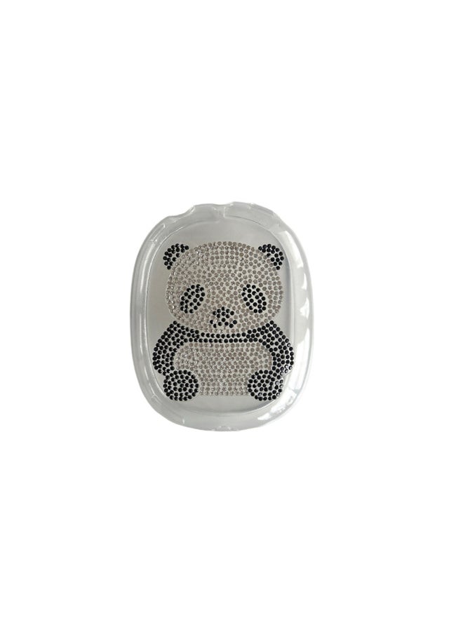 Generic - Cute Panda Airpods Max Protective Case Head-mounted Bluetooth Earphone Case Flash Drill Decorative Accessories Suitable-Color:Panda Pair-Applicable Model:airpods Max - Image 1