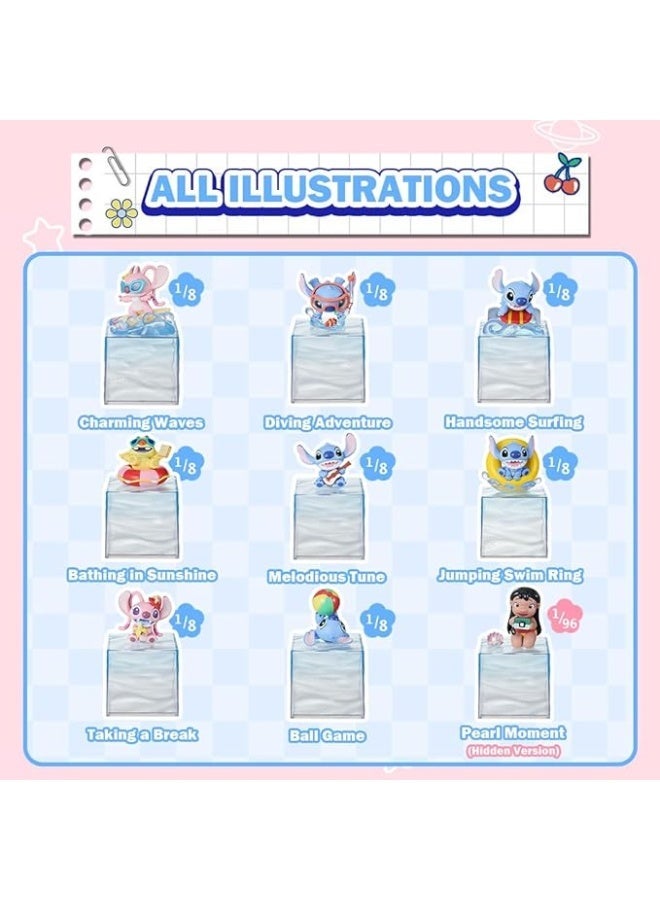 MINISO x Disney Stitch Summer Party Collection Collectible Figure Blind Box, Full Display Set of 8 Sealed Mystery Boxes, Character Collectible for Display and Gifting - Image 3