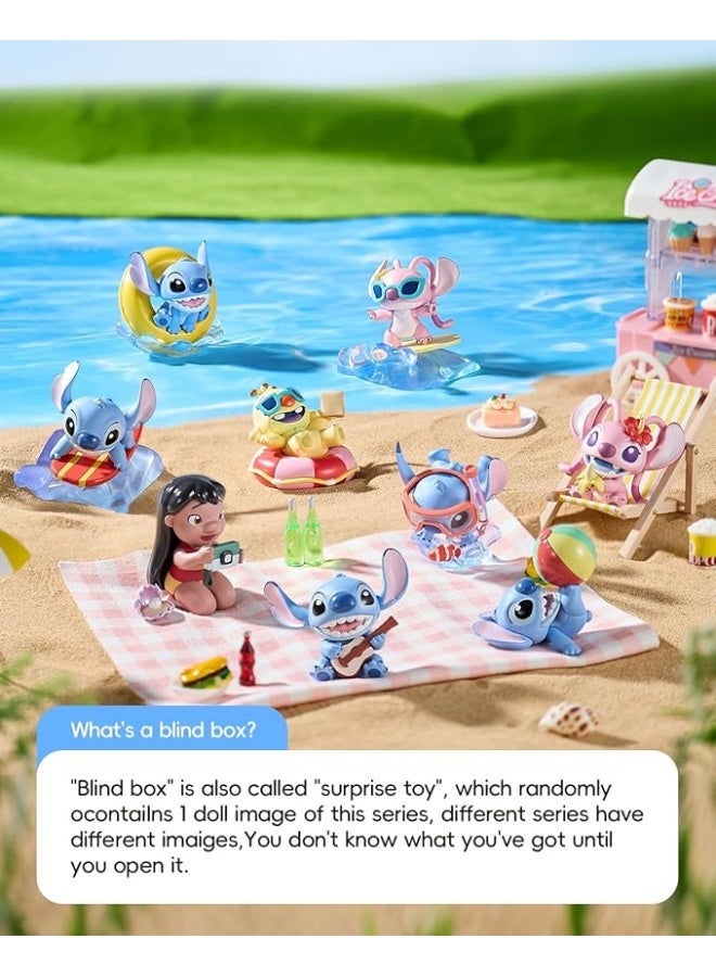MINISO x Disney Stitch Summer Party Collection Collectible Figure Blind Box, Full Display Set of 8 Sealed Mystery Boxes, Character Collectible for Display and Gifting - Image 2