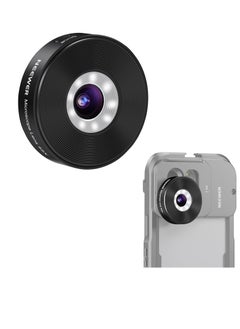 45 X Phone Microscope Only for 17mm Thread Backplate, with iPhone Samsung Cage with 17mm Lens Adapter, Rechargeable Close Up Zoom Lens with 50mAh Battery,  LED Light, Type C Cable