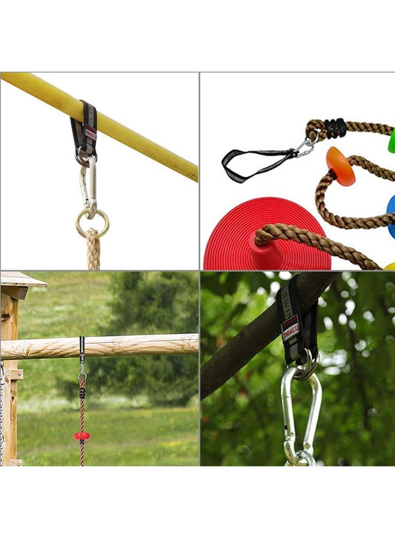 Funz 2PCS Tree Swing Straps Tree Swing Hanging Kit, Hanging Straps Suitable for Swing Seat, Machine Attachment for Gym - Image 4