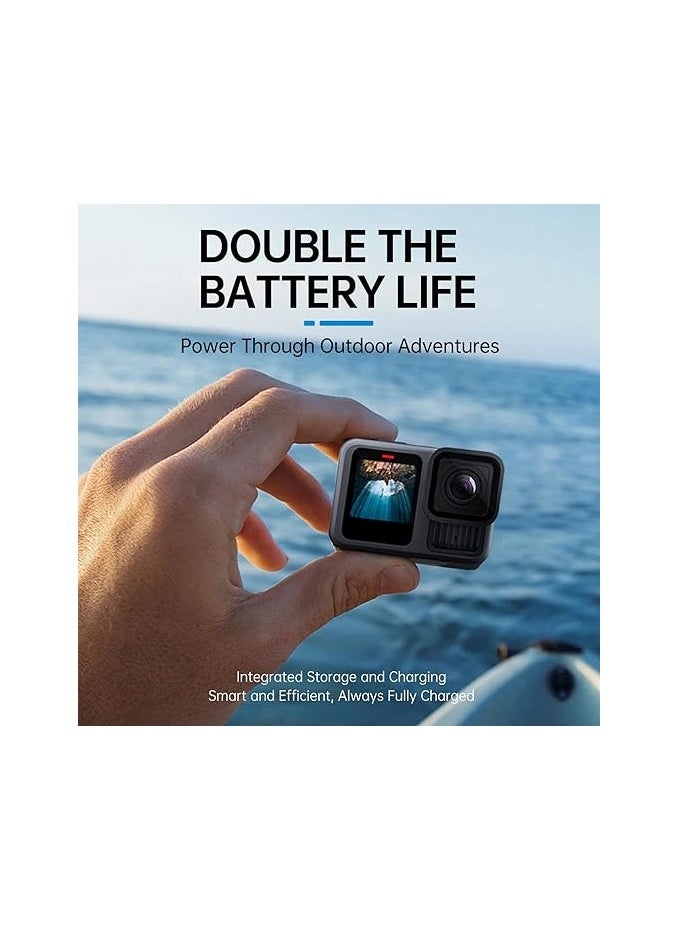 تيليسن شاحن طاقة من TELESIN لكاميرا GoPro HERO13 Black | صندوق شحن سريع محمول بسعة 10000 مللي أمبير لبطارية GoPro 13  - Image 2