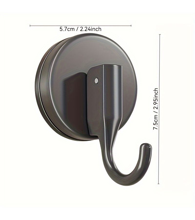 Grey Strong Suction Cup Hook No Drill Easy Install for Bathroom Kitchen Tiles Durable Vacuum Grip Towel Hanger - Image 3