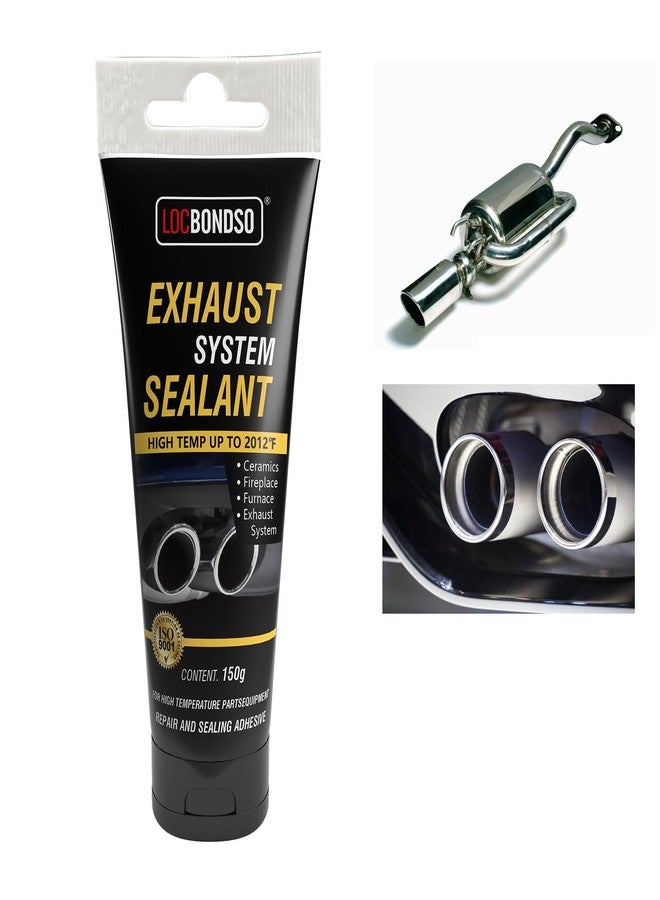 LOCBONDSO High Temp Exhaust Repair Kit, Muffler Repair Kit & Exhaust Sealant, Exhaust Leak Repair for Muffler, Tailpipe, Exhaust System, 5.3 oz. - Image 1