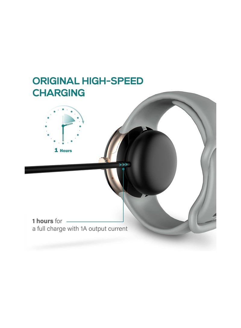 USB C Magnetic Charging Dock Cable for Google Pixel Watch - 3.3ft (100cm) Compatible Charger in Black - Image 5
