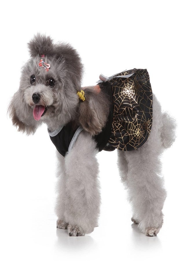 Yoption Halloween Dog Cat Costumes Pumpkin Spider Web Dress, Pet Party Outfits Cosplay Hoodie Funny Puppy Cats Skirt (S) - Image 5