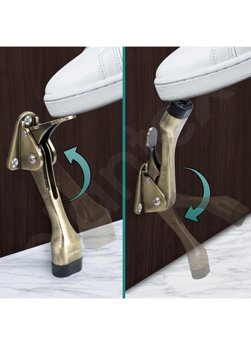 plantex Plantex Door Stopper for Main DoorKick Down with One Touch Door StopperGate Stopper for HomeDoor Stopper 186Brass Antique  - Image 2