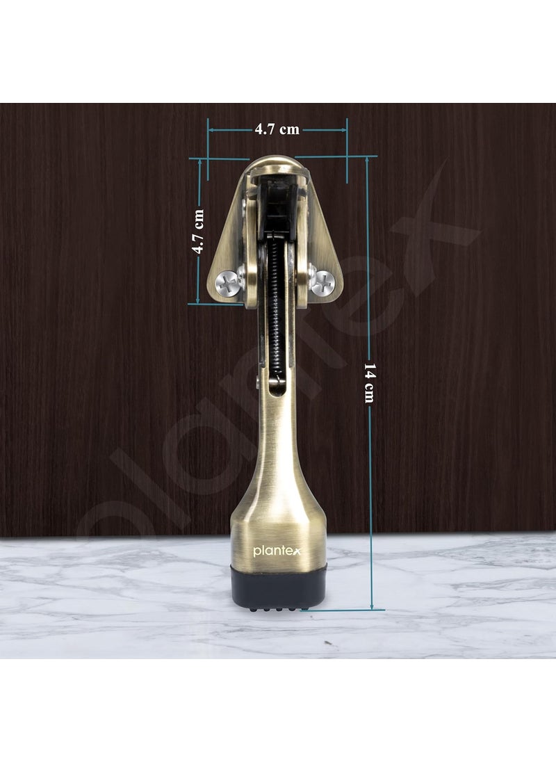 plantex Plantex Door Stopper for Main DoorKick Down with One Touch Door StopperGate Stopper for HomeDoor Stopper 186Brass Antique  - Image 3