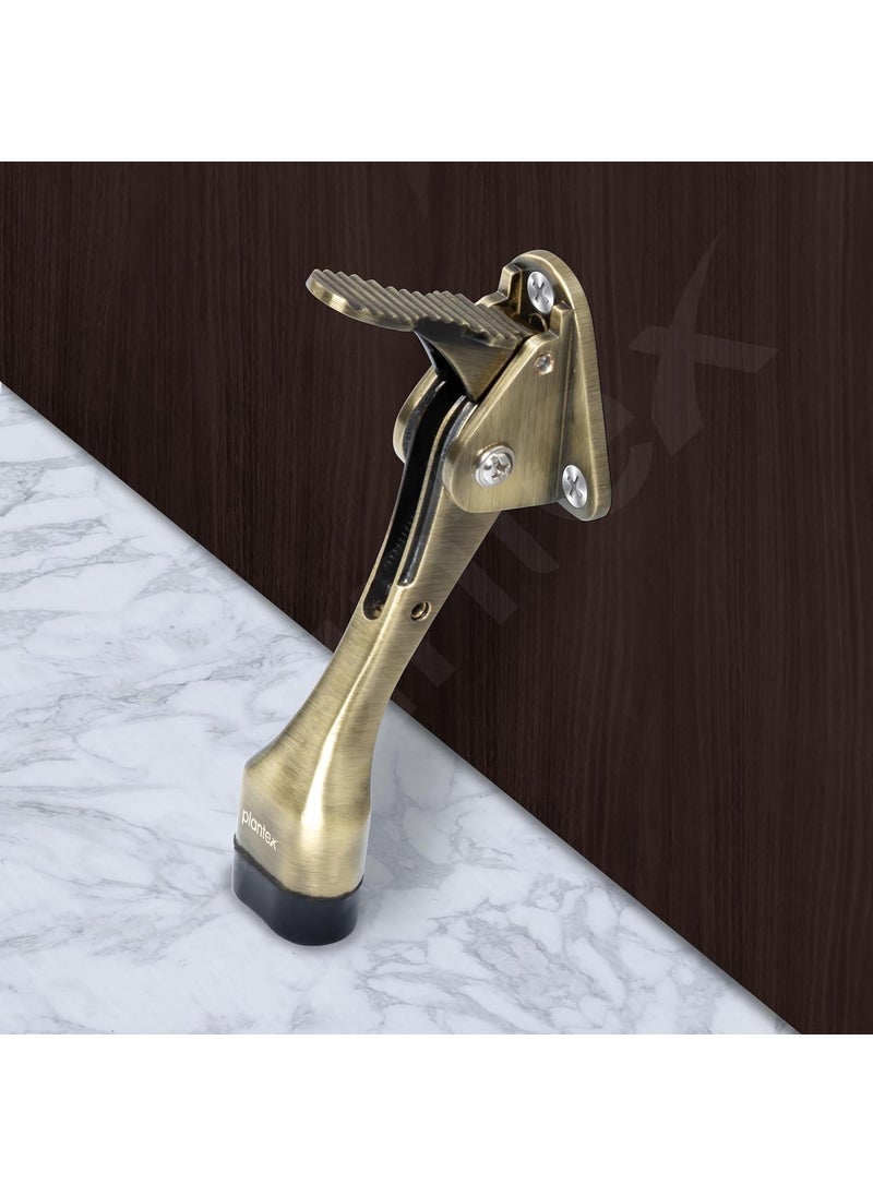 plantex Plantex Door Stopper for Main DoorKick Down with One Touch Door StopperGate Stopper for HomeDoor Stopper 186Brass Antique  - Image 5