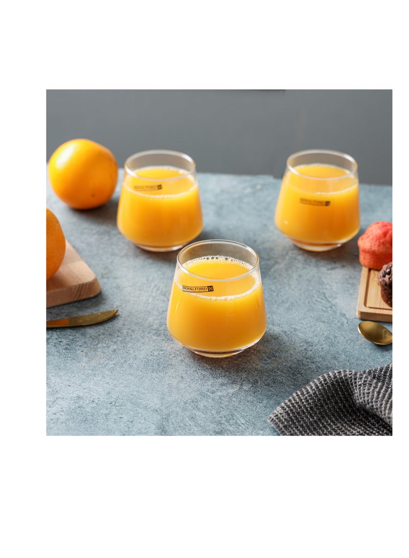 Royalford 290ML Crystal Clear Glass Tumbler Set-RF12590/ Dishwasher Safe, Lead-Free, Crystal Clear Construction/ Multi-Purpose, Perfect For Hot and Cold Beverages like Tea, Coffee, Water, Juices - Image 5